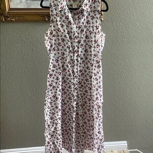 Cynthia Rowley Red Sleeveless Midi Sundress V-Neck